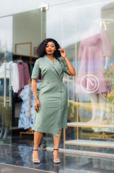 Elegant sage green dress
